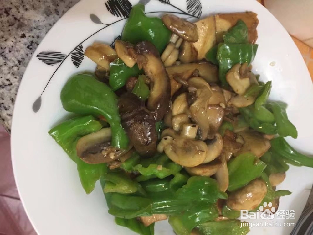 青椒蘑菇片怎么做