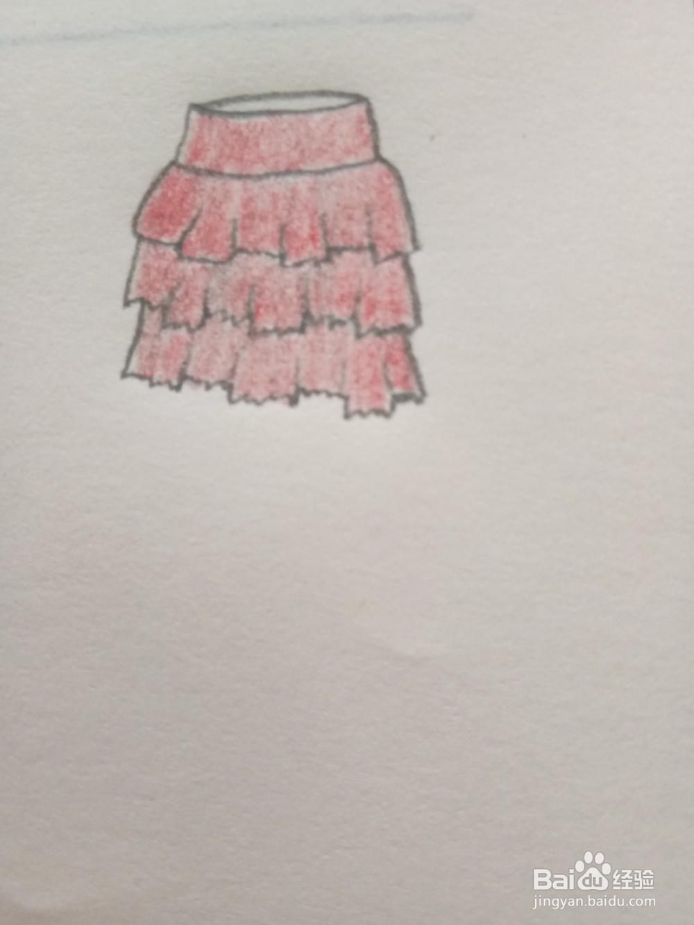 教你画儿童简笔画半身纱裙