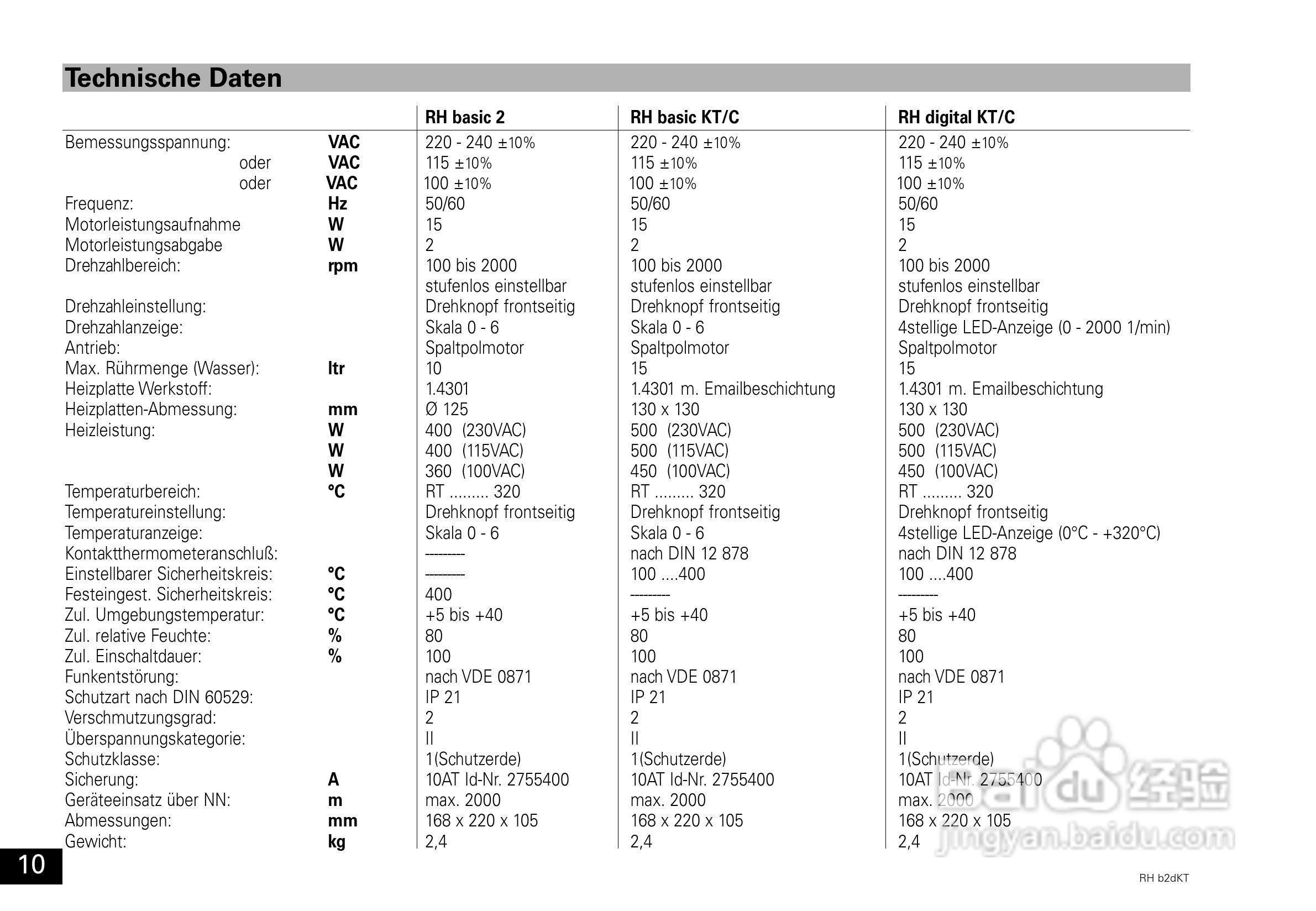 IKA RH KT/C基本型加热磁力搅拌器使用说明书:[1]
