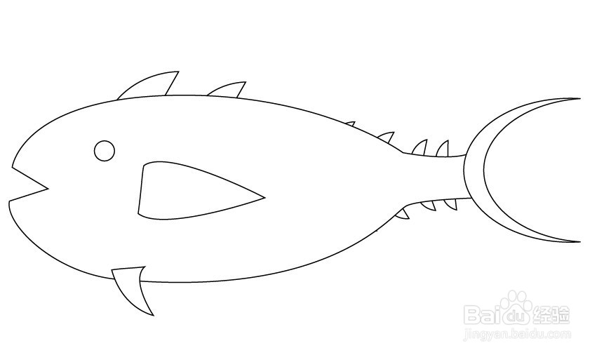 Illustrator绘制扁平小鱼的教程