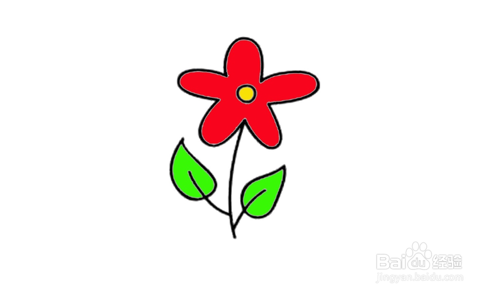 如何画出一朵小花