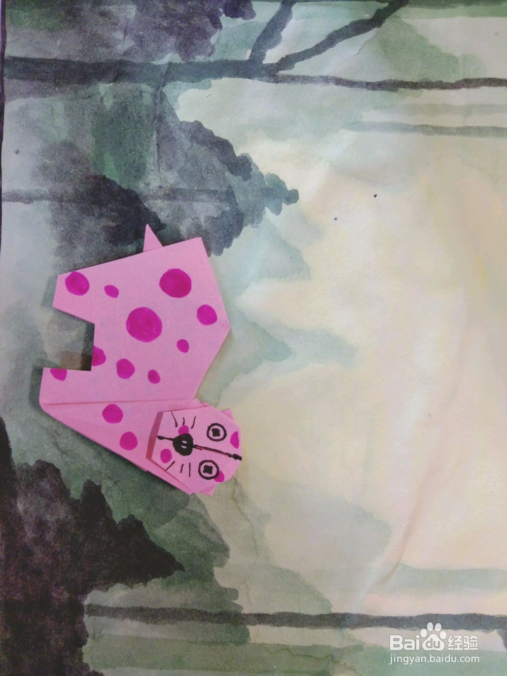 折纸——穿花衣的豹子，粉红豹，快来围观