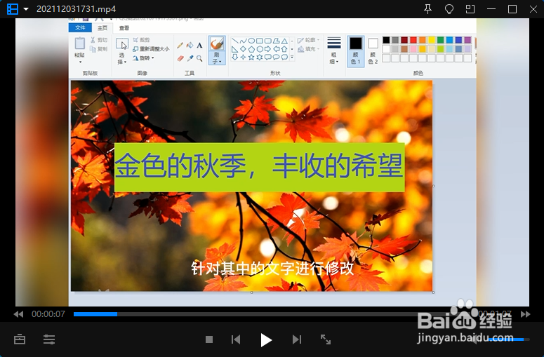 怎么对视频某一画面进行完整截图