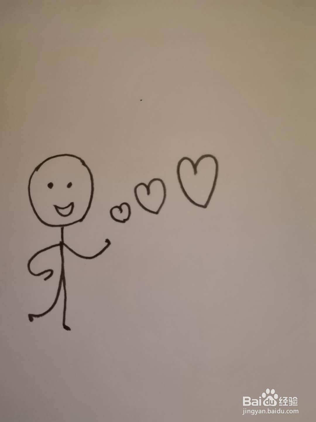 如何画表白的火柴人简笔画?