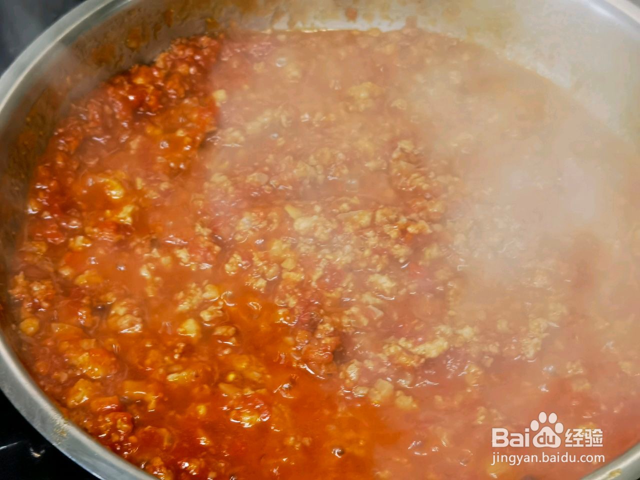 西红柿肉末酱拌面