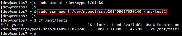 如何在CentOS/RHEL 7上借助ssm管理LVM卷