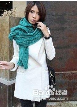 女士毛线围巾的围法