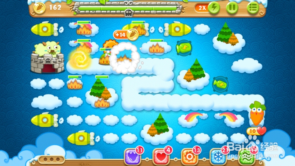 保卫萝卜2-60关金萝卜+钻石任务