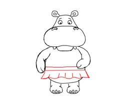 简笔画---怎么画可爱的河马