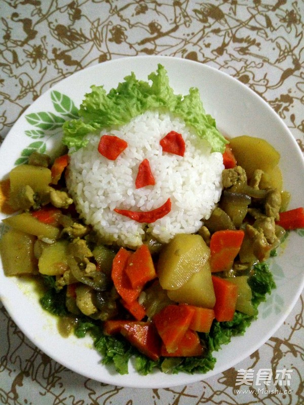 鸡肉咖喱盖浇饭