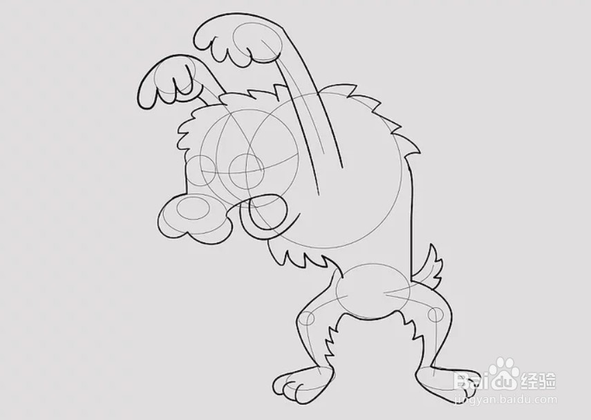 如何画卡通狼人?