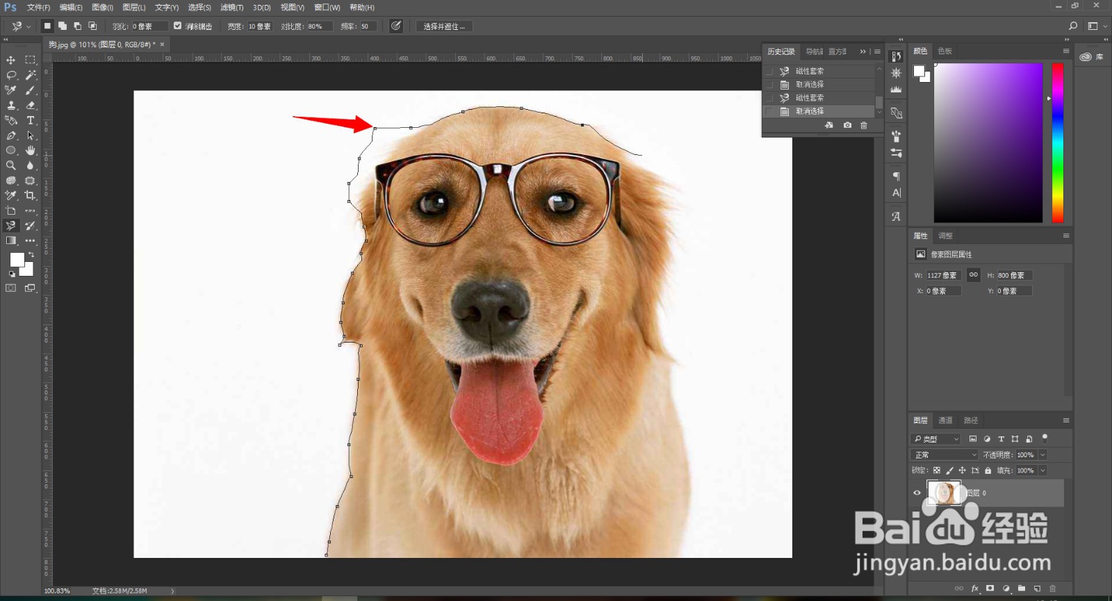 如何使用磁性套索工具抠图