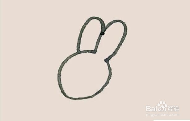 伴儿成长简笔画系列-怎样画兔子简笔画