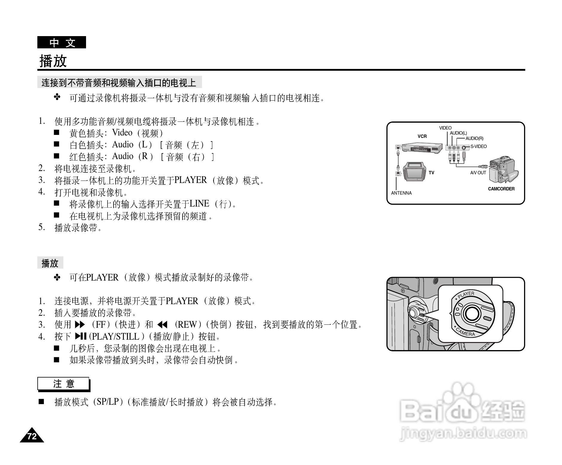 三星VP-D325(i)数字摄录一体机用户说明书:[8]