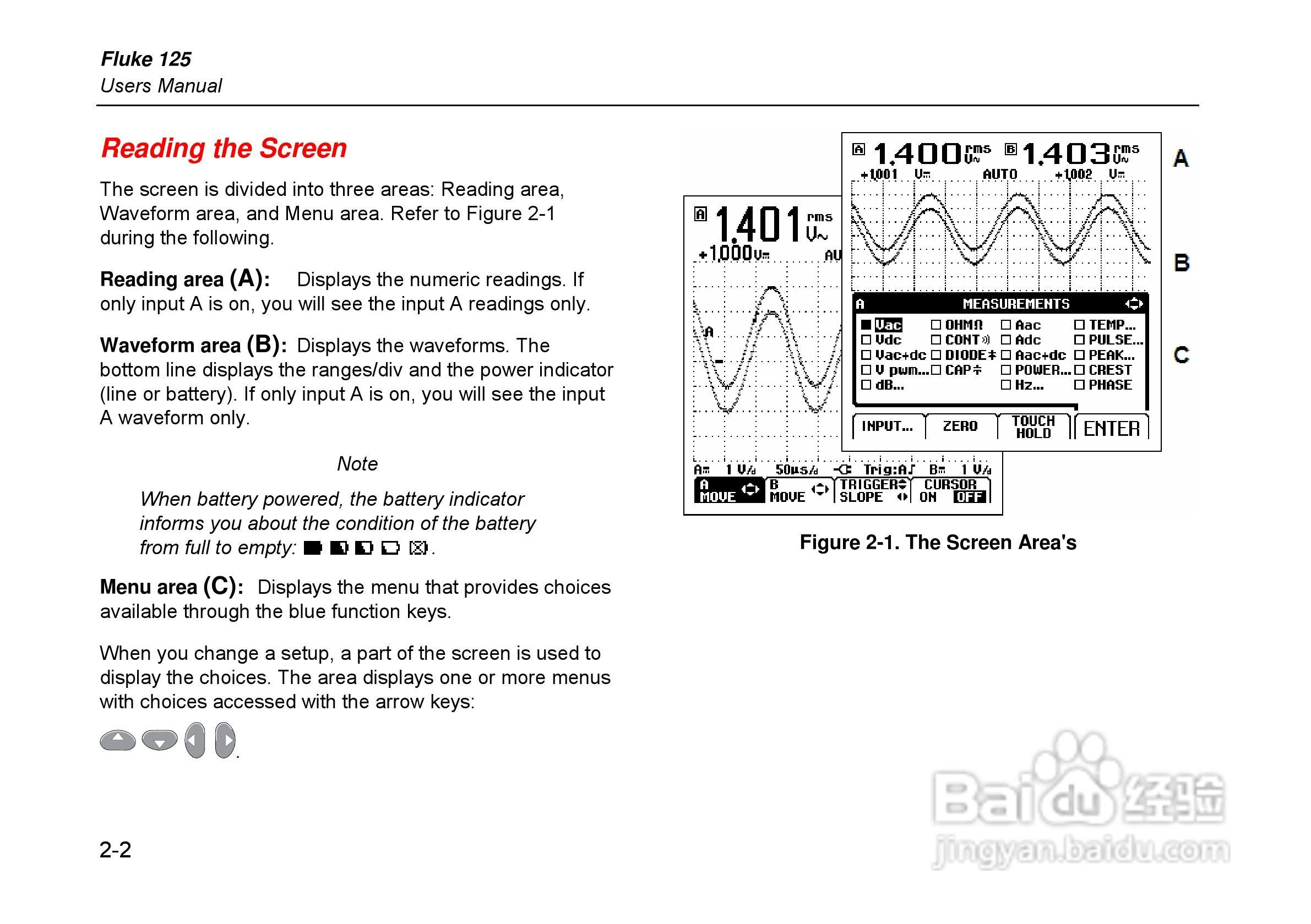 福禄克Fluke 125示波表使用说明书:[3]