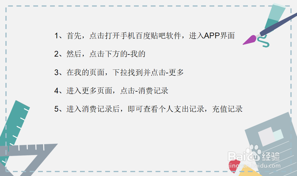 百度贴吧怎么查看我的消费记录/充值记录?
