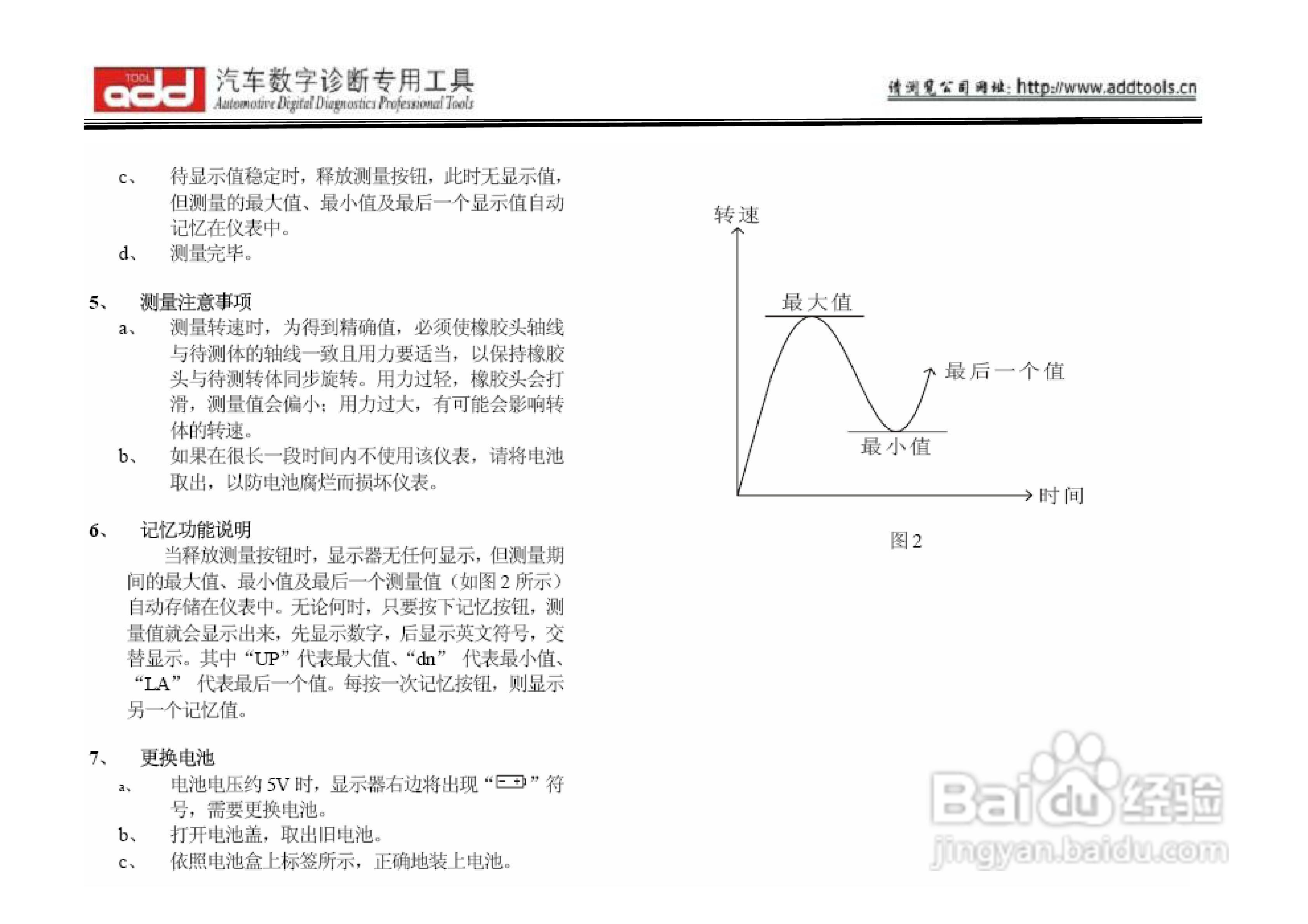 数字式接触转速计ADD503C说明书