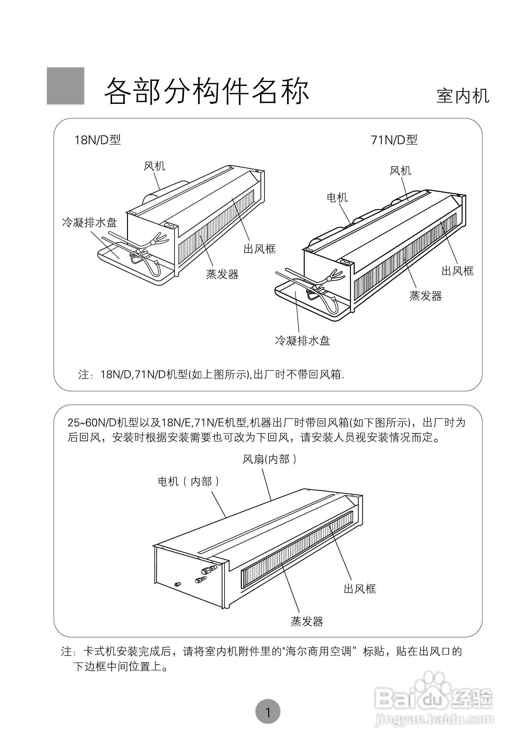 海尔KR(d)-71N/E空调使用说明书:[1]
