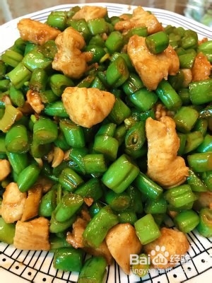 孜然豆角鸡丁「下饭菜」