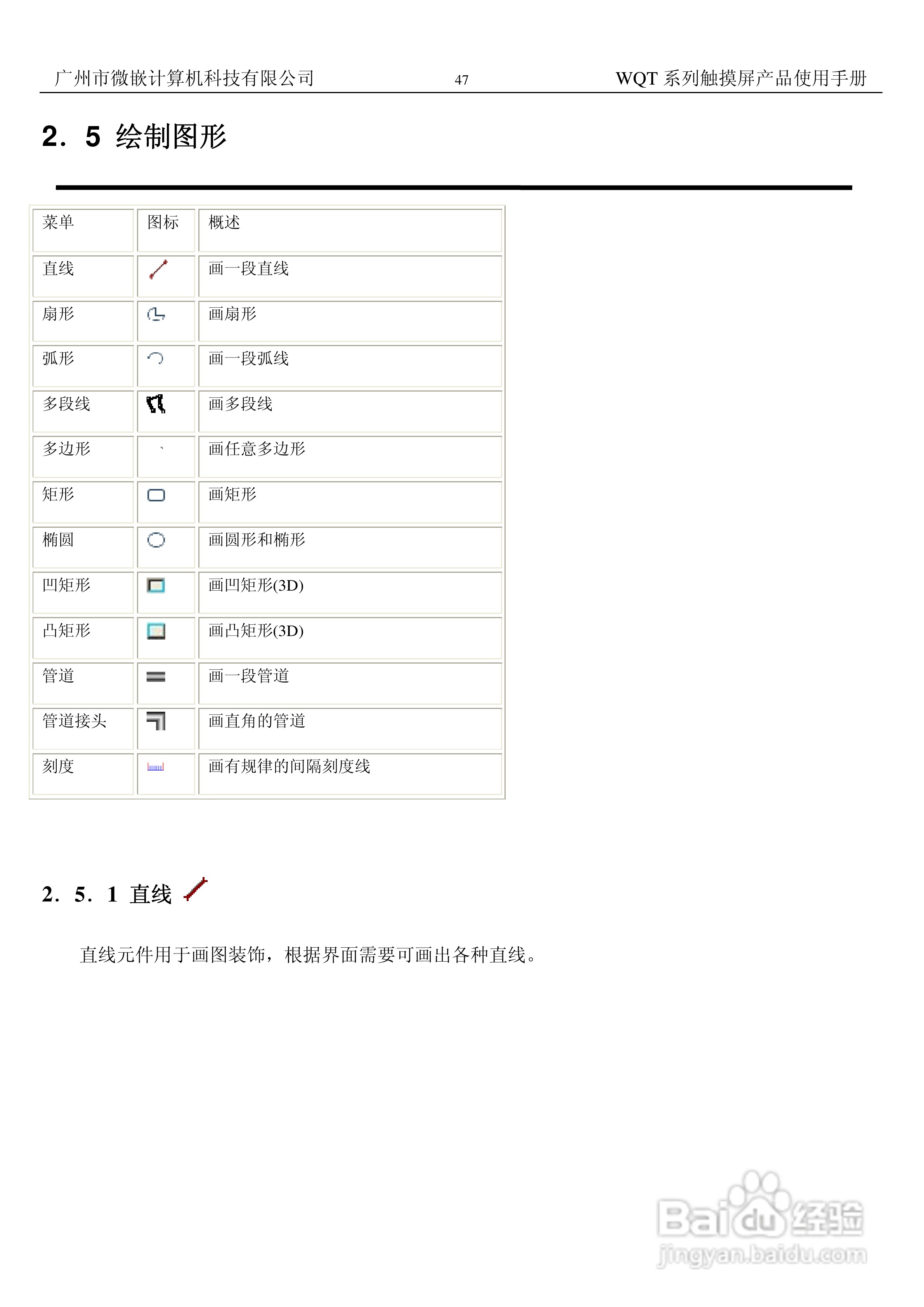微嵌触摸屏WQT-T8048-070型使用说明书:[5]