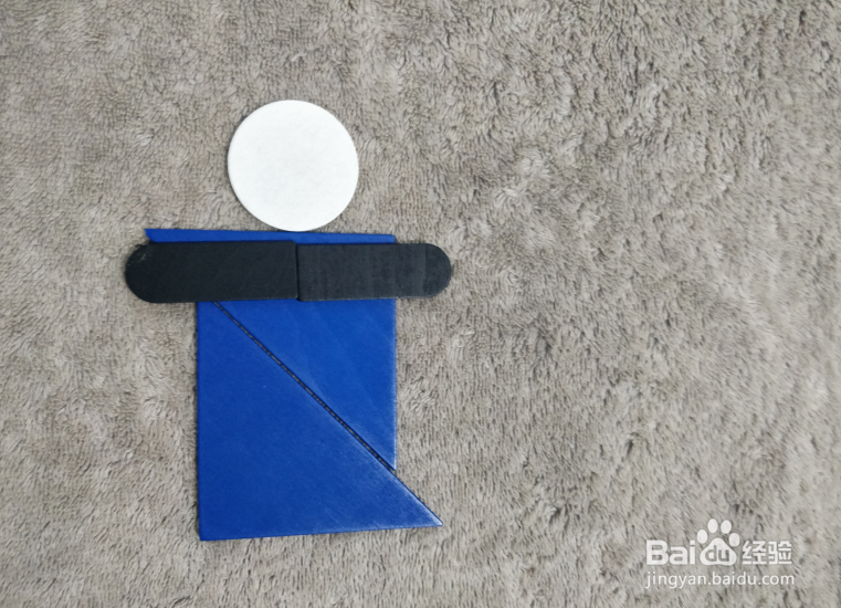 含两个三角形的弓箭手用蒙氏积木怎样拼？