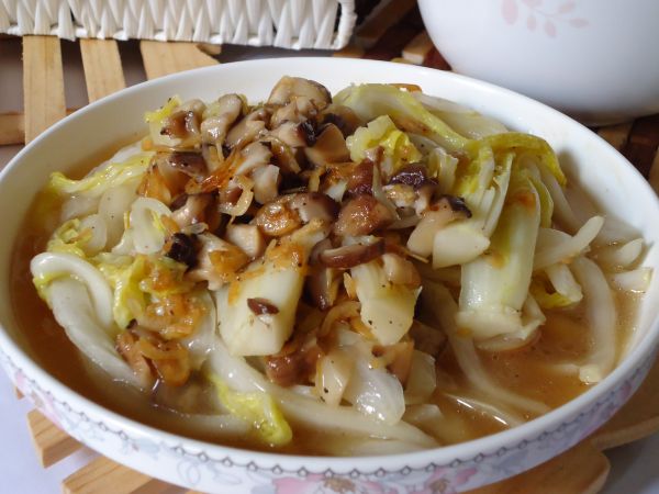 香菇虾米炒娃娃菜