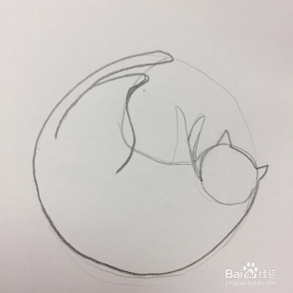 花草小猫咪刺绣图样的教程