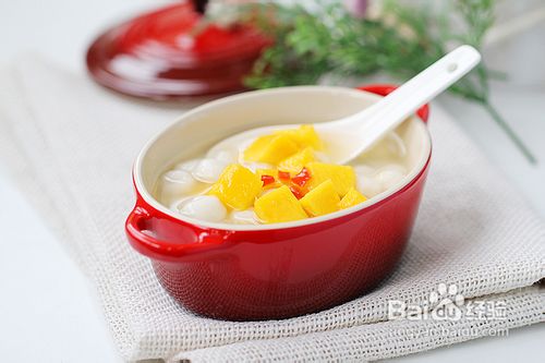 解暑甜品【芒果小圆子】的做法