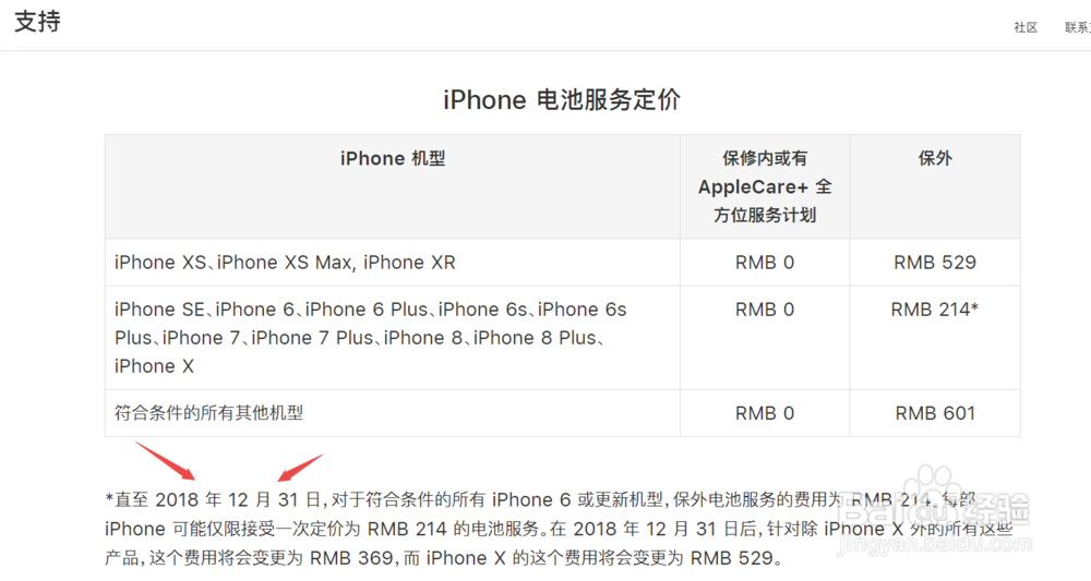 iphone免费换电池的6个注意点