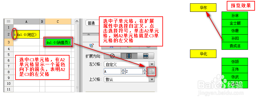 web表单设计器中的父子格如何设置