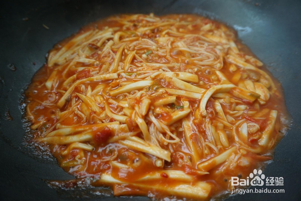 营养美味的西红柿烩杏鲍菇