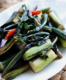 清炒红菜薹的做法