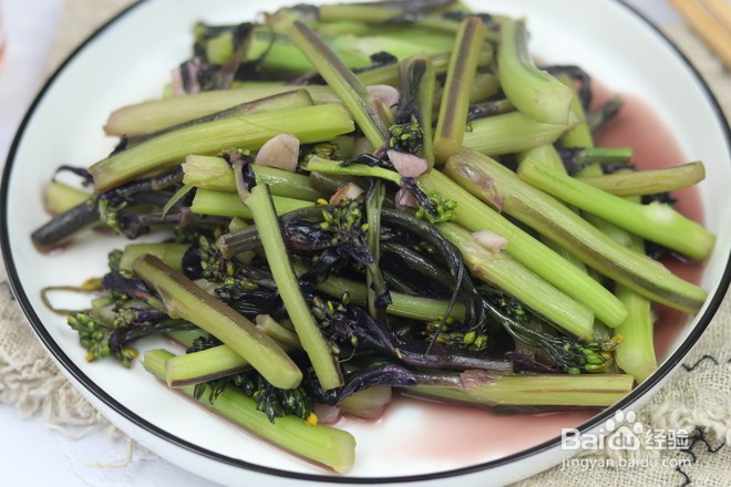 紫菜苔怎么炒不苦