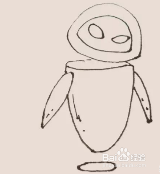 守护简笔画之机器人伊芙的画法