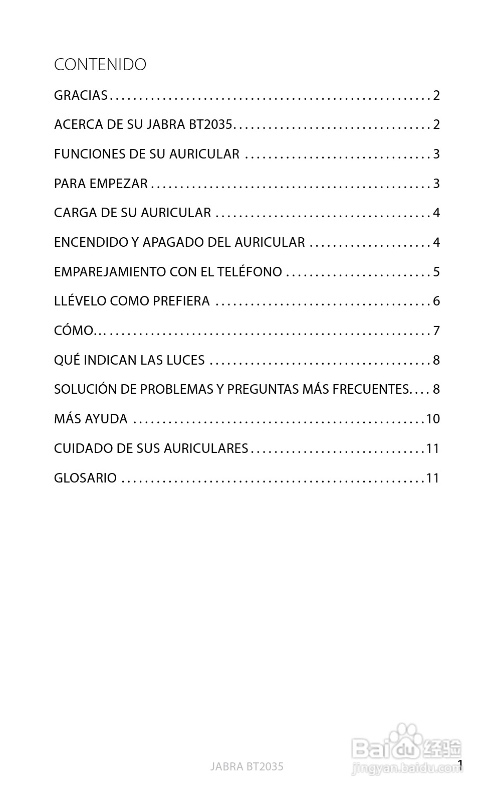 捷波朗BT2035蓝牙耳机使用说明书:[14]