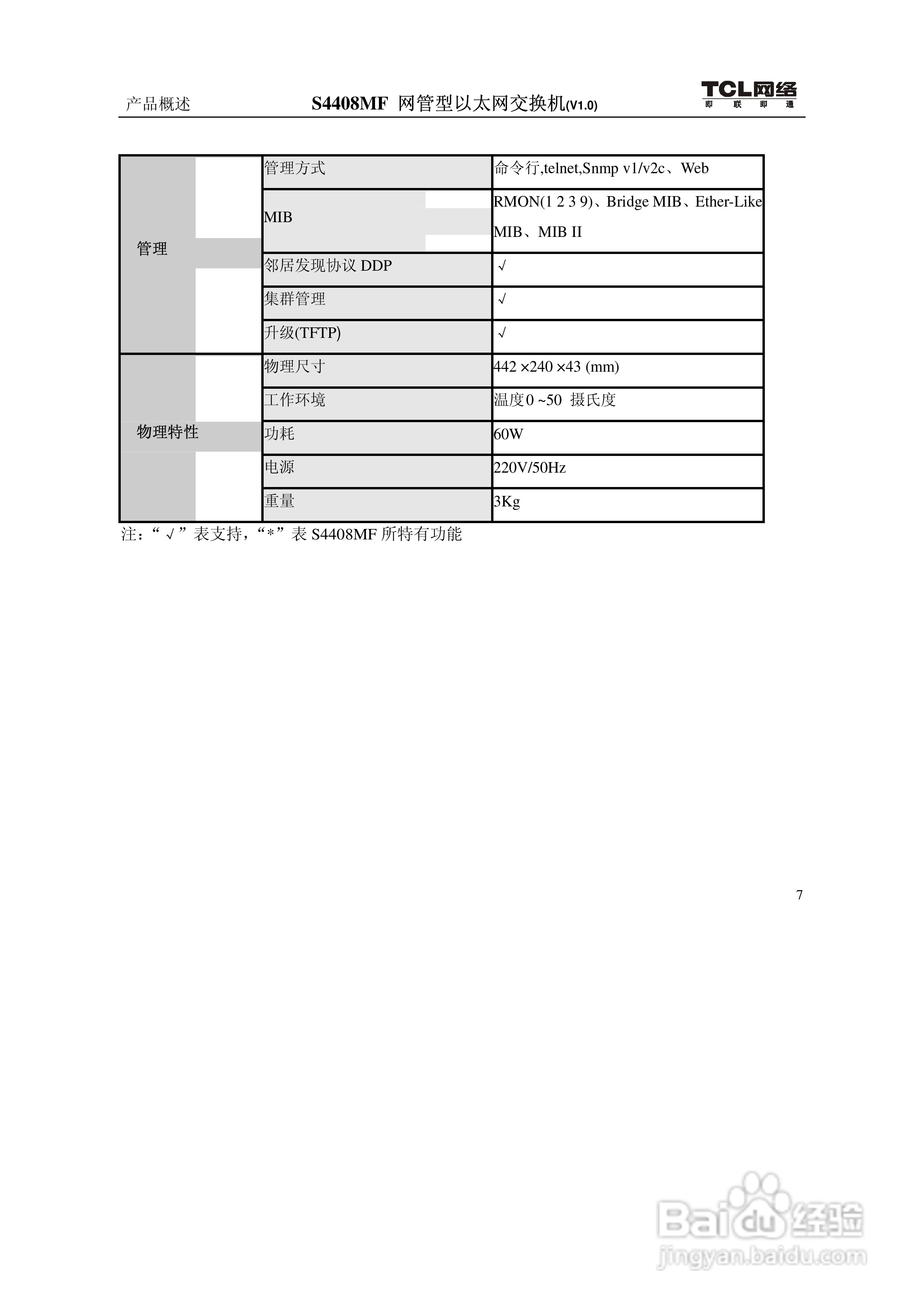 TCL S4408MF网管型以太网交换机(V1.0)说明书:[2]