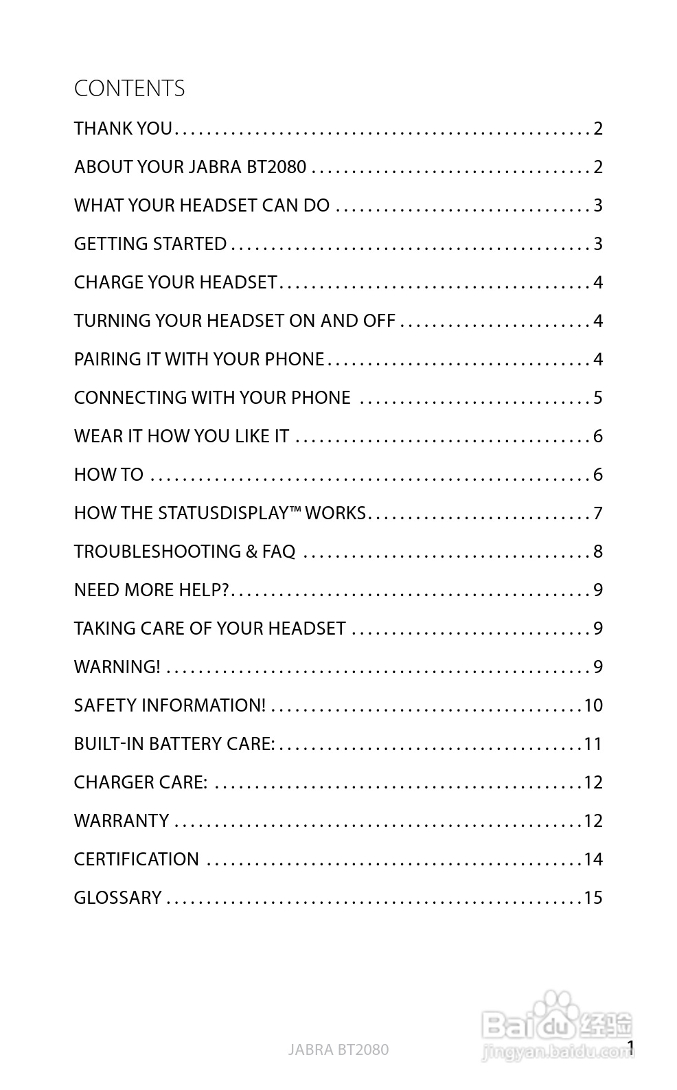 捷波朗BT2080蓝牙耳机使用说明书:[4]