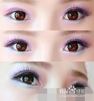 早春紫蓝撞色眼妆化妆教程约会扮靓小心机的秘诀