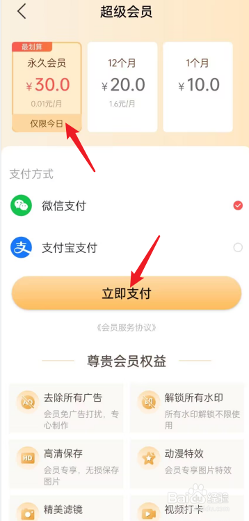 工程水印相机怎么开通永久会员