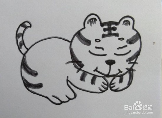 <b>老虎画法教程。怎么画老虎？如何画可爱的小老虎</b>