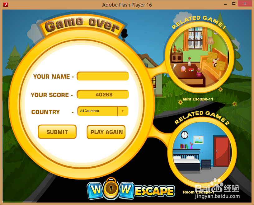 Flash游戏攻略：[46]逃出孩子的迷你卧室