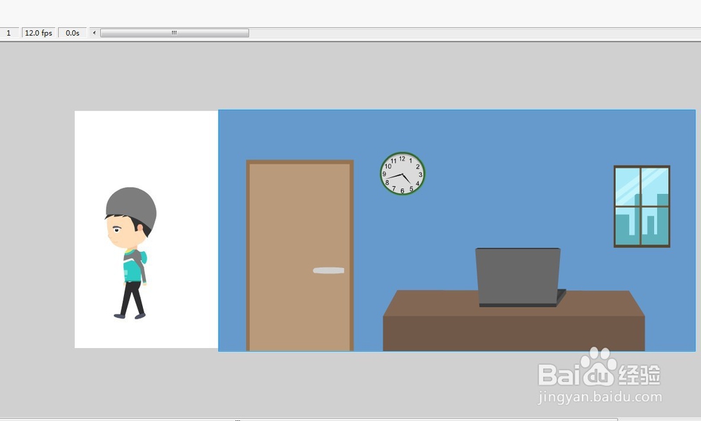 flash如何把人物动态做成小黑人的方法