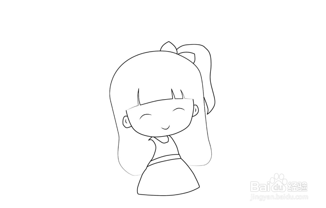 简笔画小女孩
