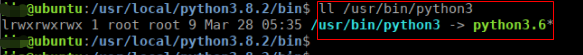 Ubuntu安装python3.8.2切换为系统默认版本