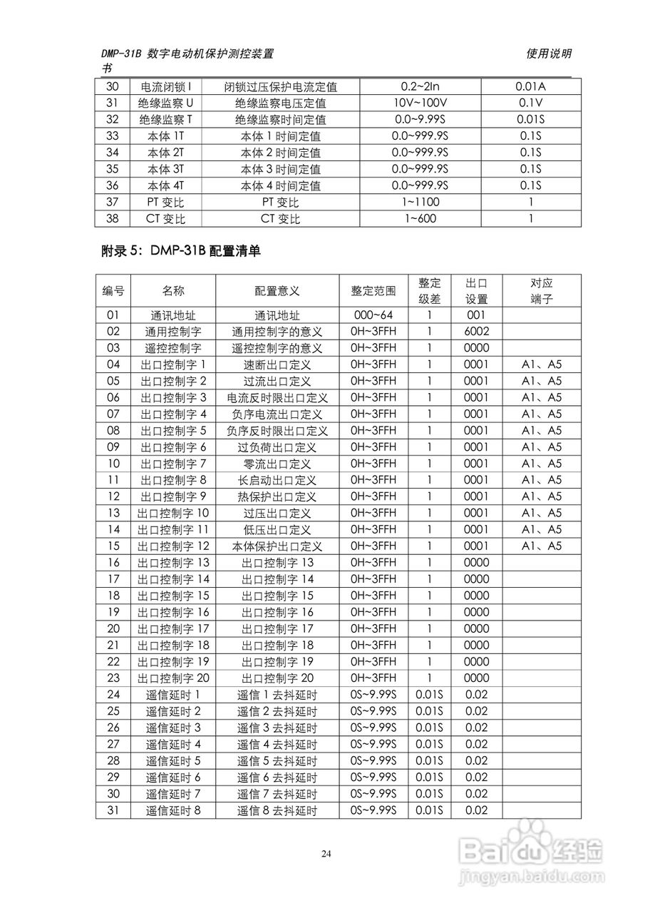 天能DMP-31B数字电动机保护测控装置说明书:[3]
