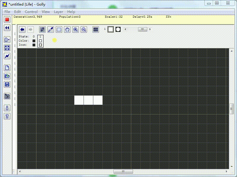 用Golly玩Conway的生命游戏