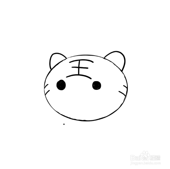 小老虎的简笔画(3)