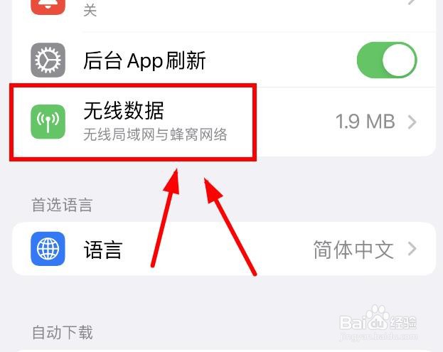 iPhone14如何设置图书APP的无线数据功能