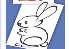 数字3画成小白兔