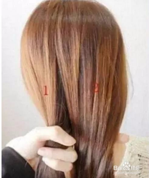 美发四股辫编法
